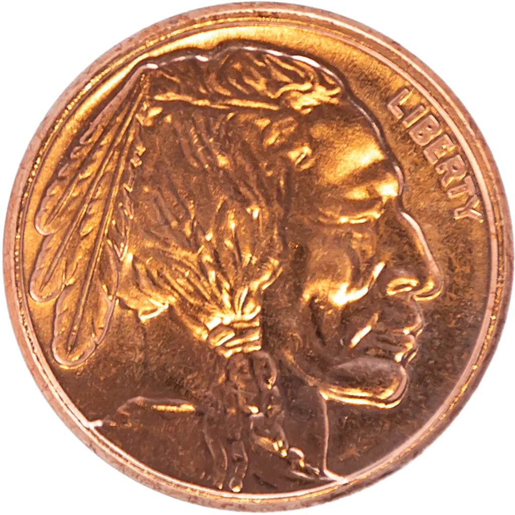 Copper 1oz Round CNT Buffalo