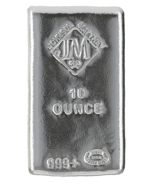 Silver 10oz Bar JM Cast .999 Fine