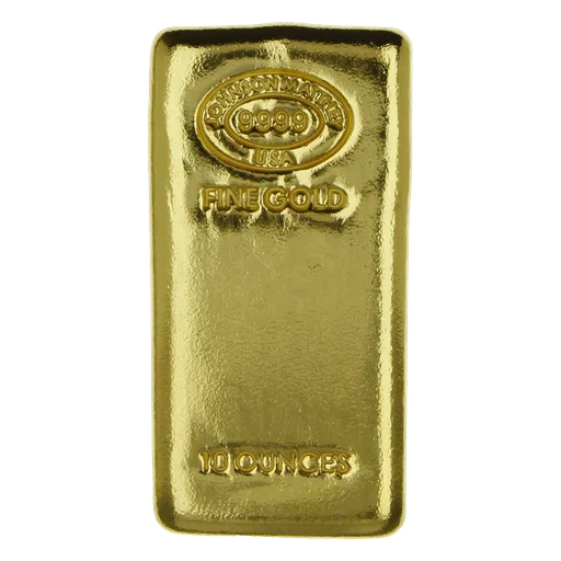 Gold 10oz Bar JM Cast