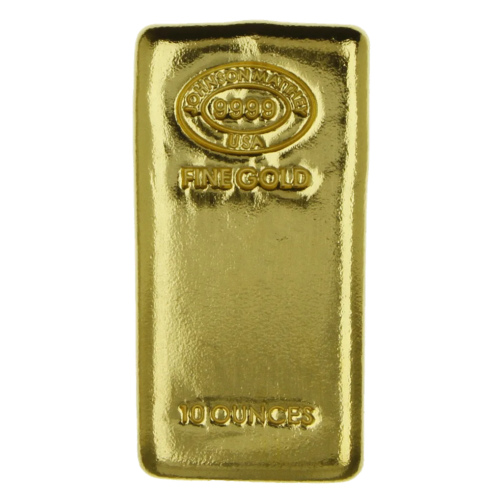 Gold 10oz Bar JM Cast